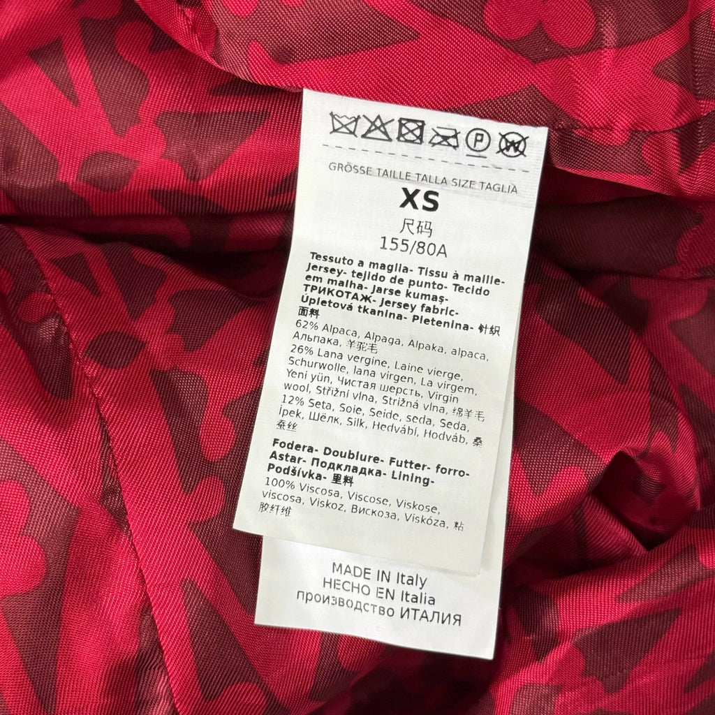 MaxMara red Year of the Rabbit limited edition silk alpaca wool teddy coat