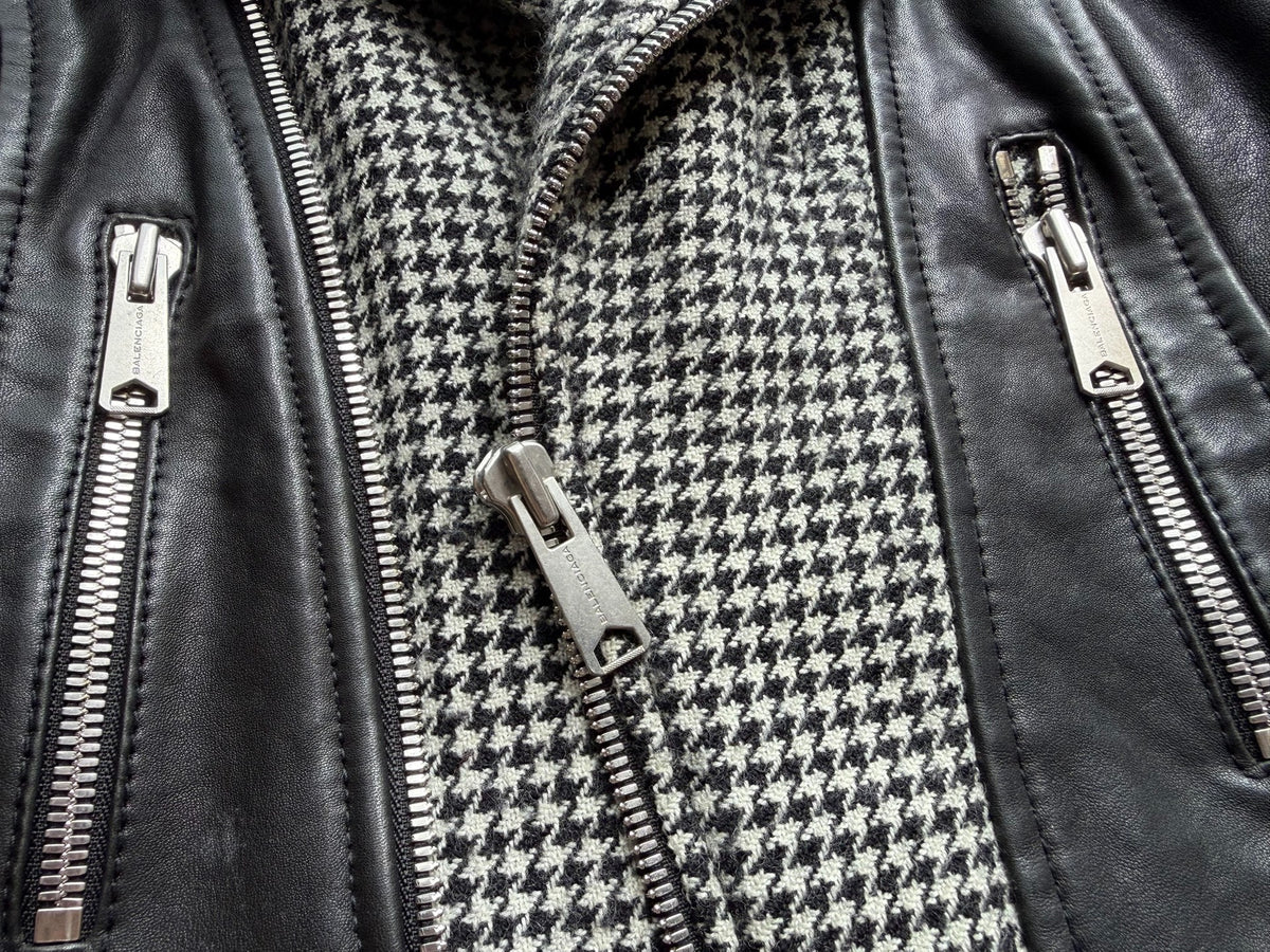 Balenciaga Leather Houndstooth Fall/Winter 2008 jacket