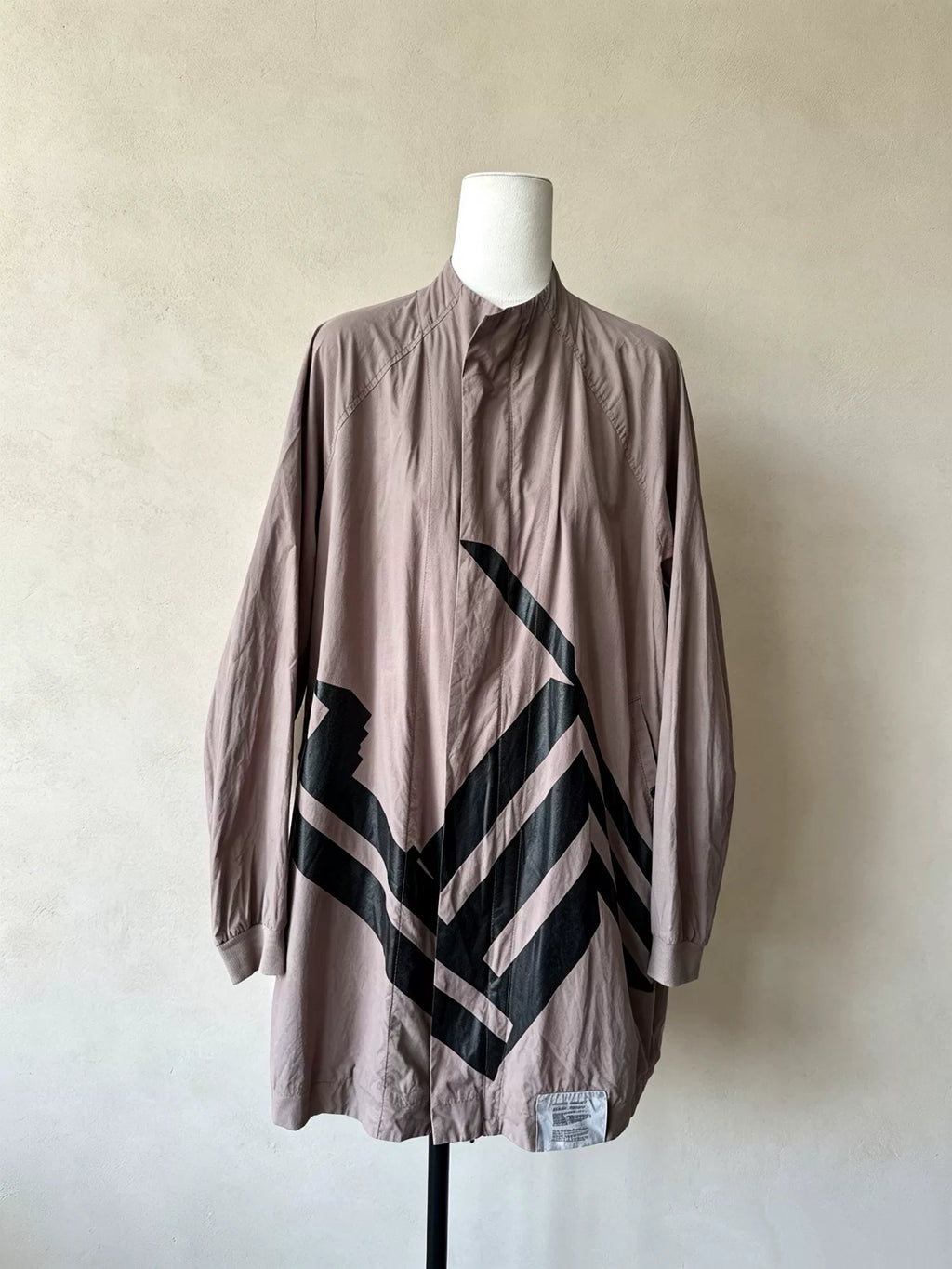 Julius SS16 Black Geometric Print Oversized Cotton Jacket