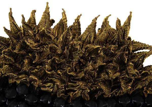 Issey Miyake Vintage Gold Thread Pleated Top