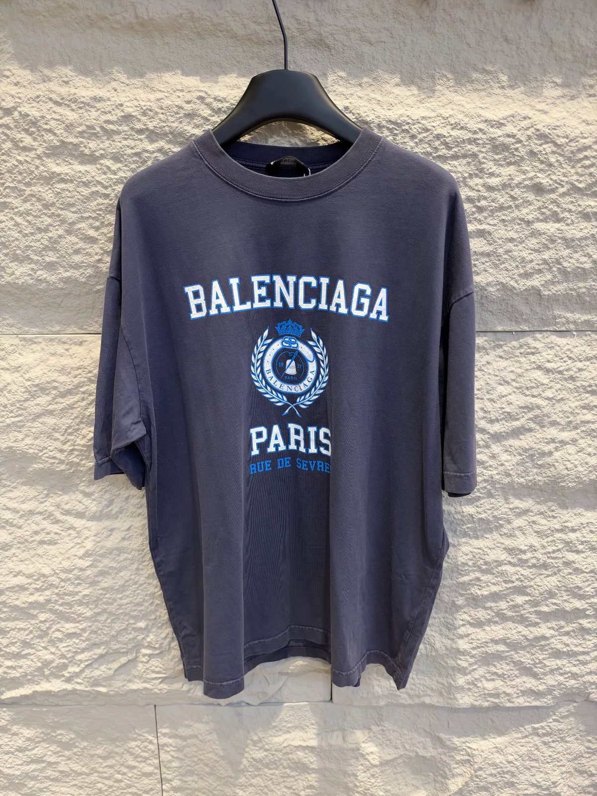 Balenciaga Wheat Ear Logo Short Sleeve T-Shirt