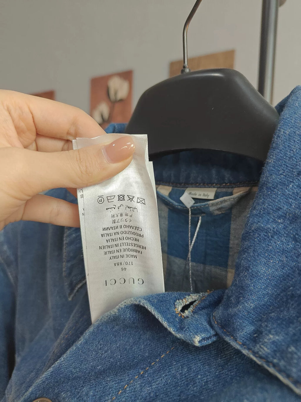 Gucci Elf Cat Embroidered Denim Jacket