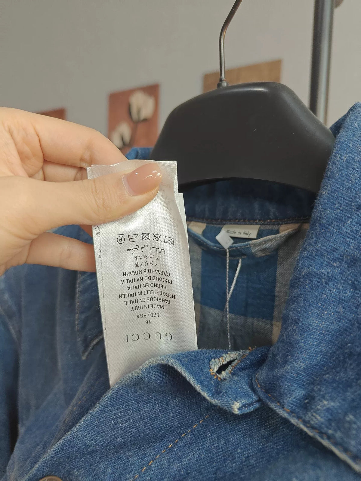 Gucci Elf Cat Embroidered Denim Jacket