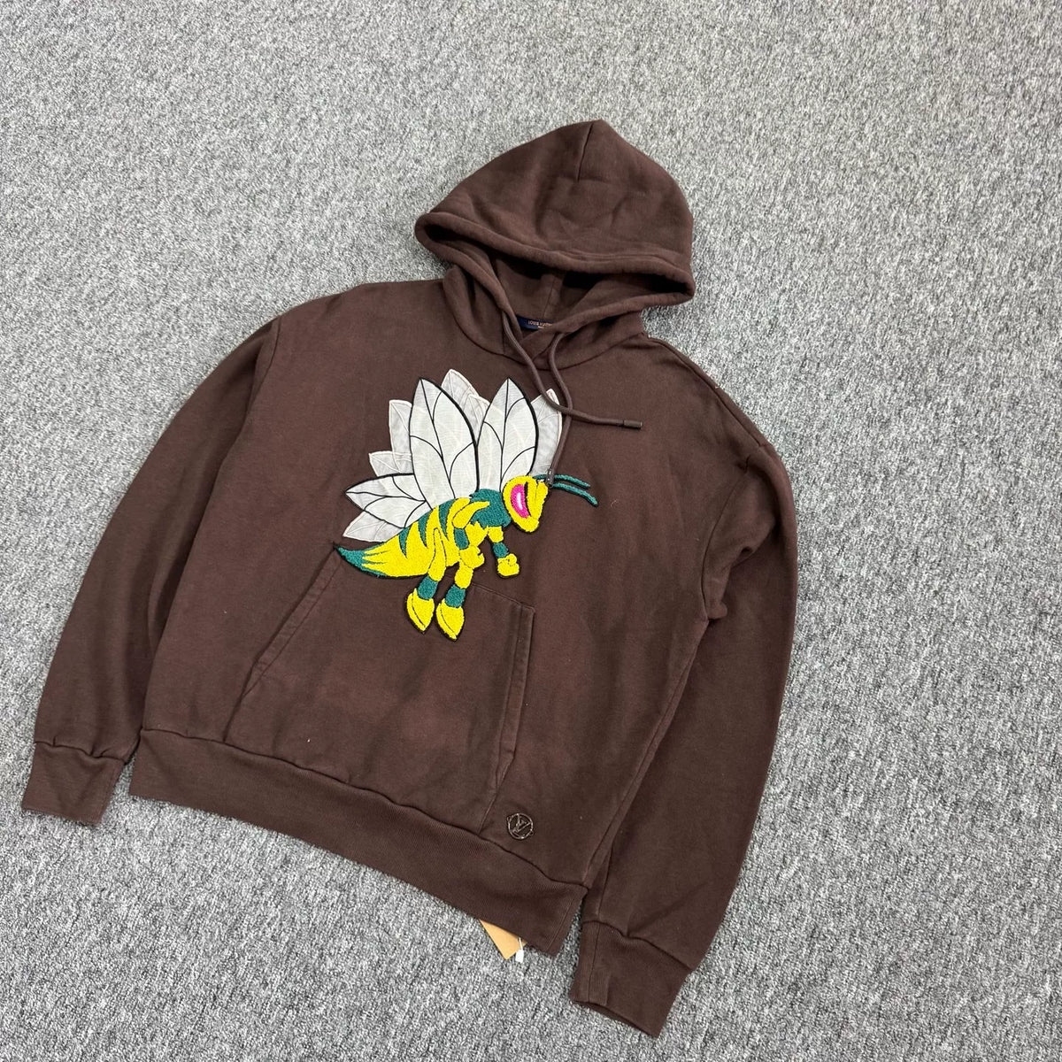 Louis Vuitton Brown Embroidered Cotton Hooded Sweater