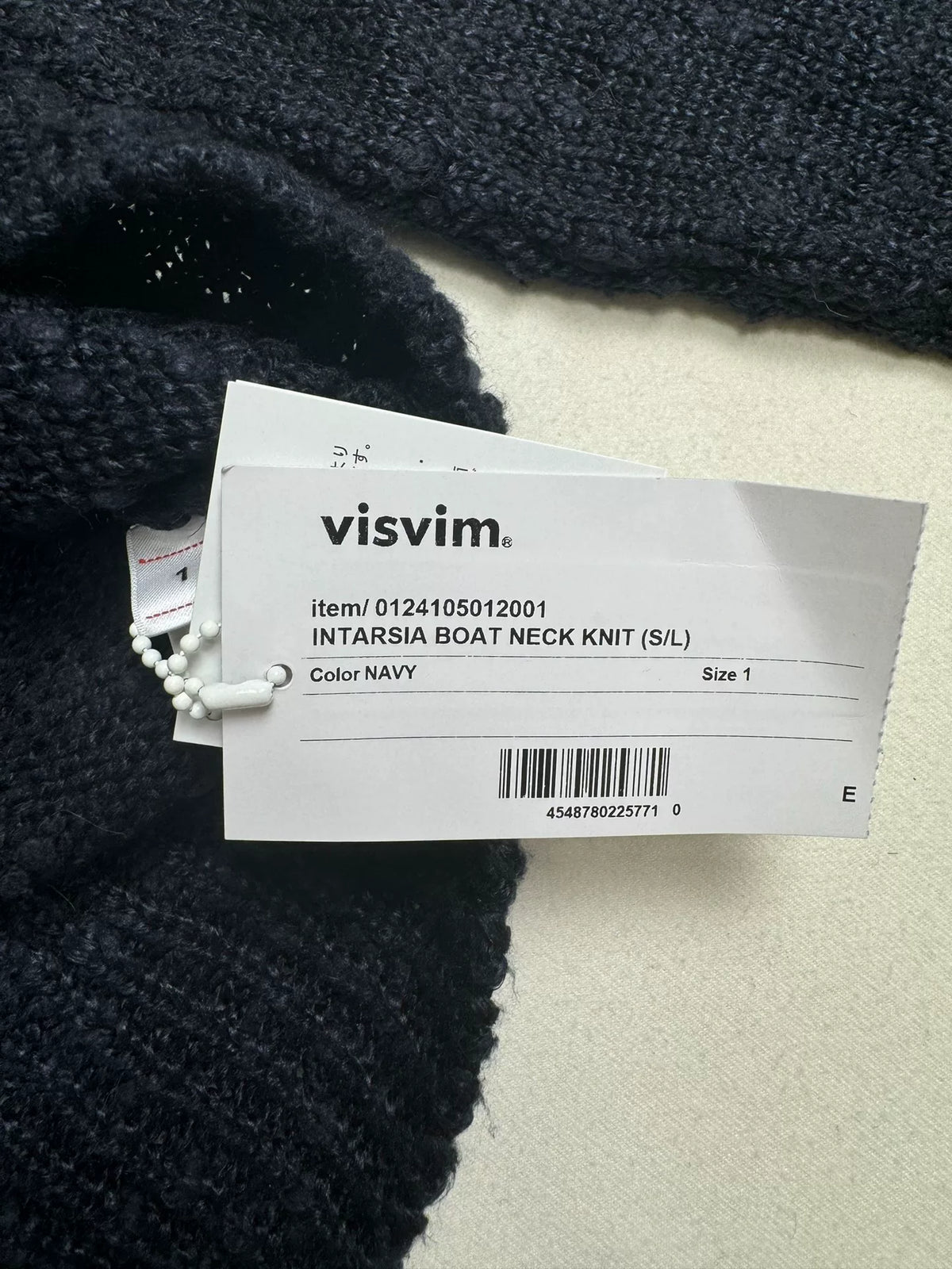 VISVIM 24ss Intarsia Boat Neck Knit (S/L) Sweater