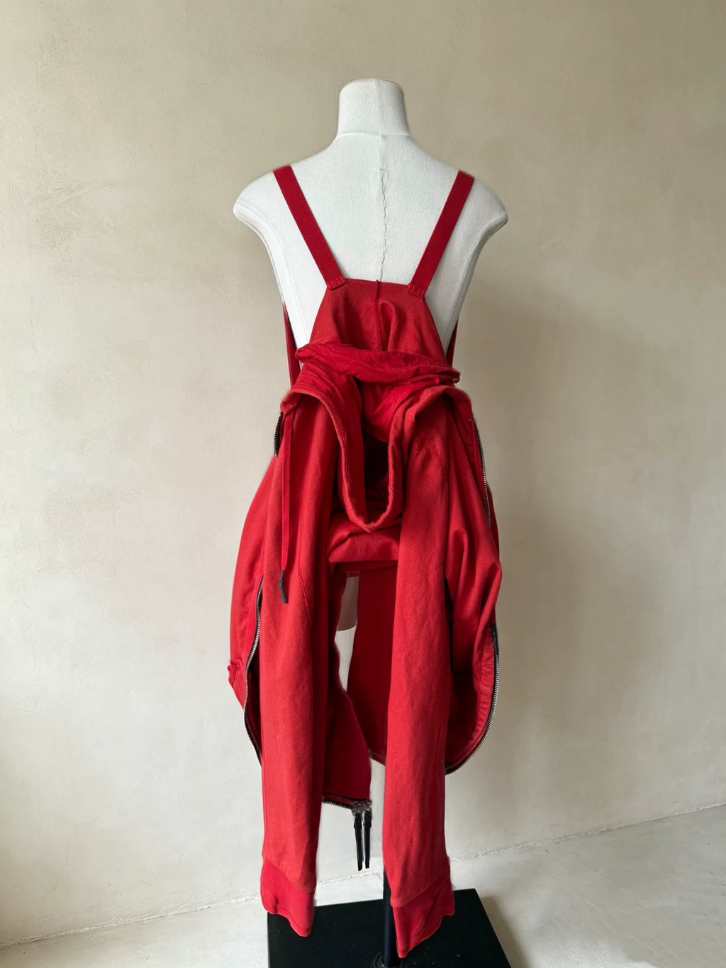 Boris Bidjan Saberi Orange Red Hooded Zip-Up Sweater by bbs