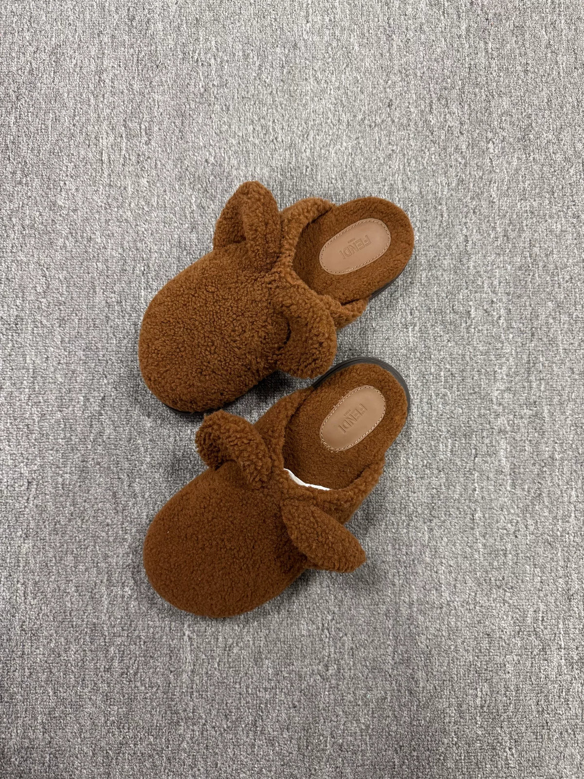Fendi Teddy Fuzzy Mules