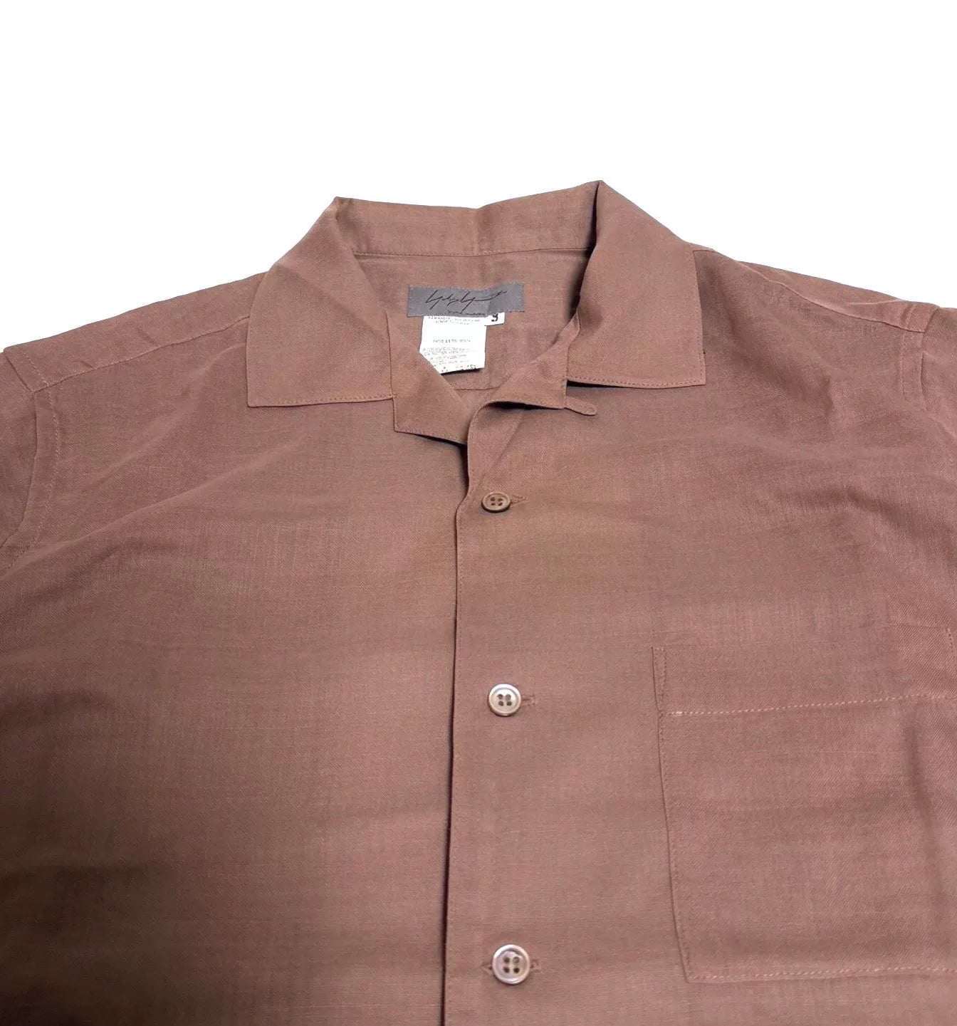 Yohji Yamamoto Pour Homme Mainline Pink Wool Short Sleeve Shirt