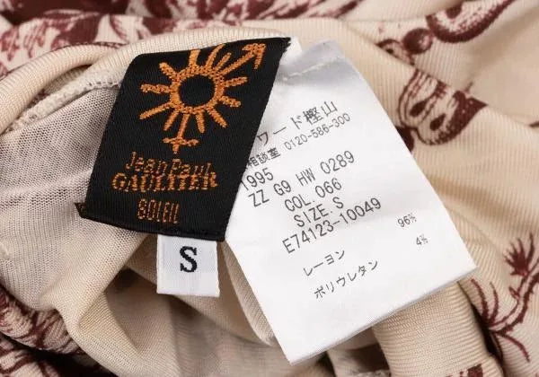 Jean Paul Gaultier Vintage Beige Palm Tree Top