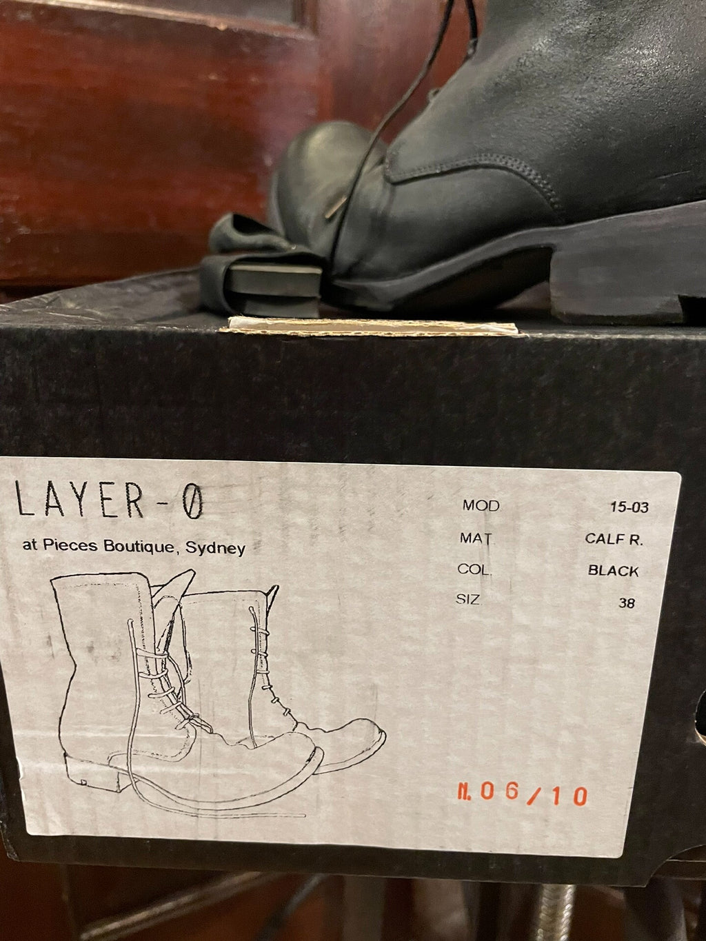 Layer-0 3.0 H 20 B Black Calf Reverse Laced up Blake Boots
