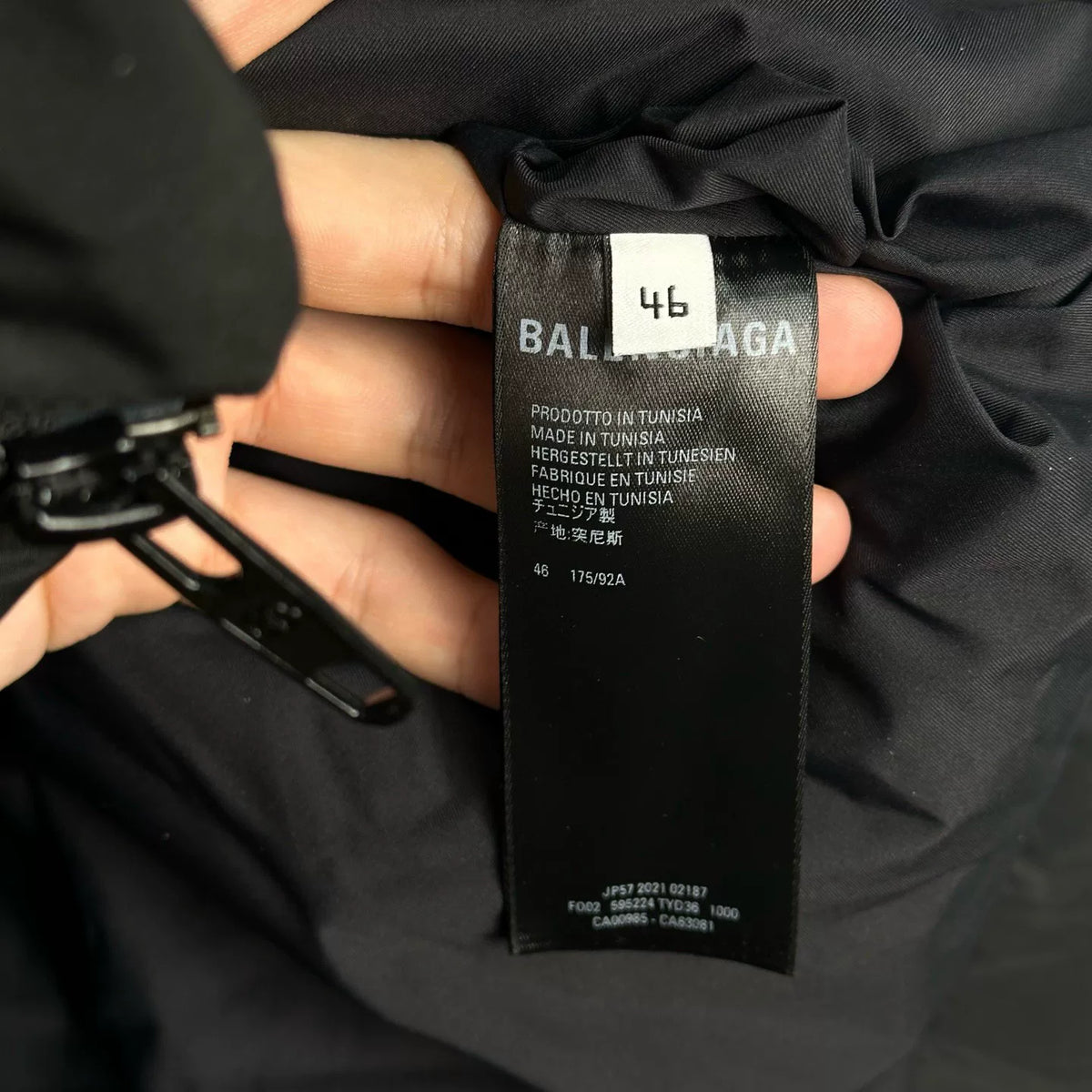 Balenciaga Black Stand-Collar Long-Sleeve Padded Jacket