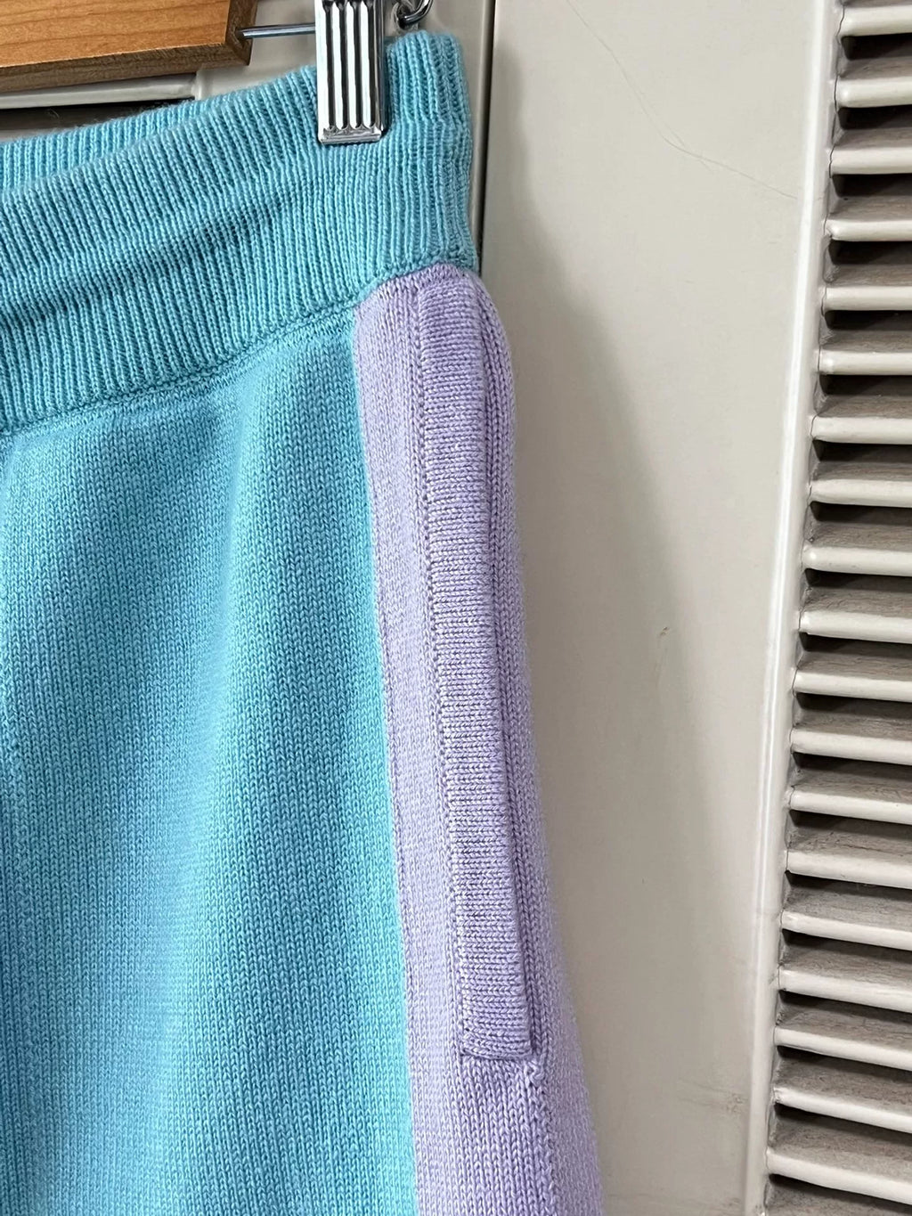 Chanel 24c Color-Block Knit Shorts