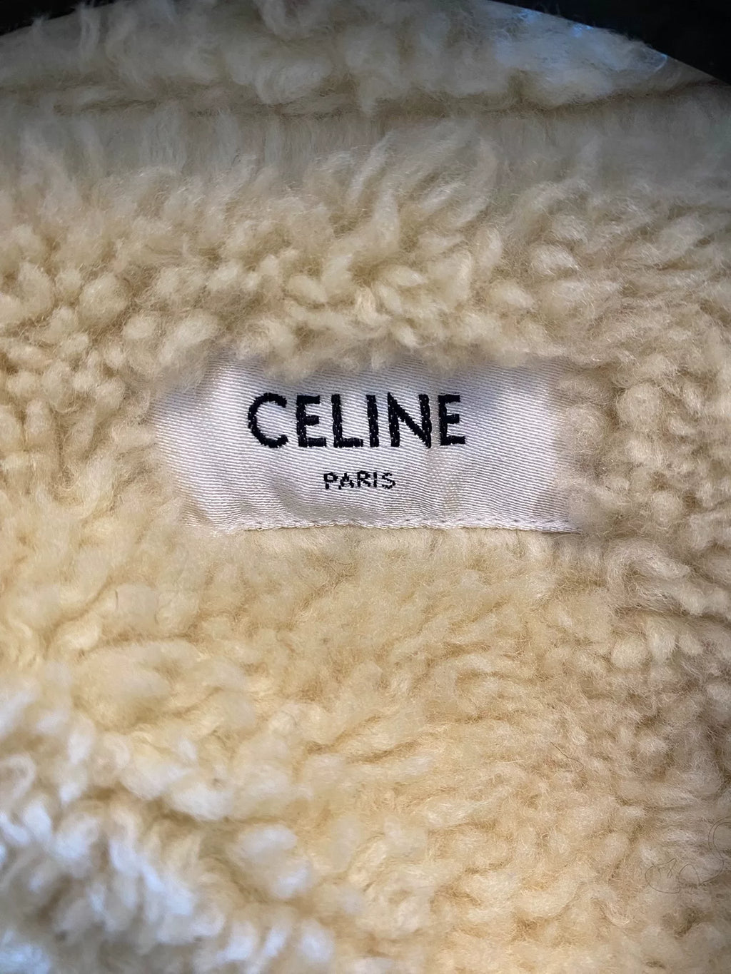 Celine Denim Shearling Collar Jacket