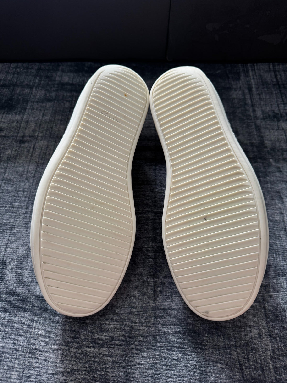 Rick Owens Grey Low Top Sneakers