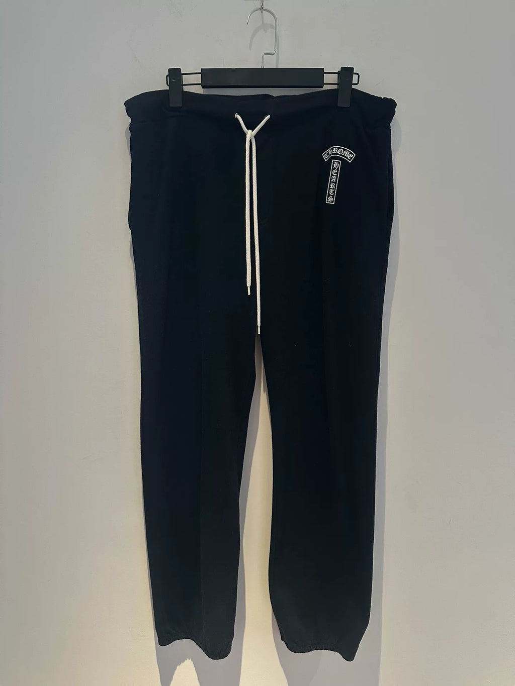 Chrome Hearts Black Classic T‑Bar Horseshoe Logo Pants