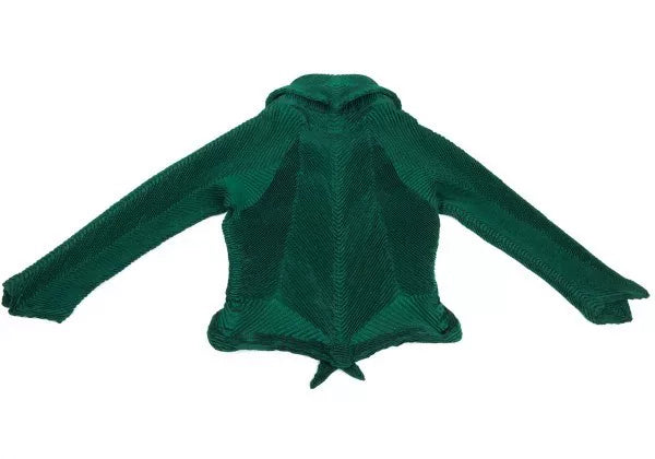 Issey Miyake Vintage Green Line Pleated Top