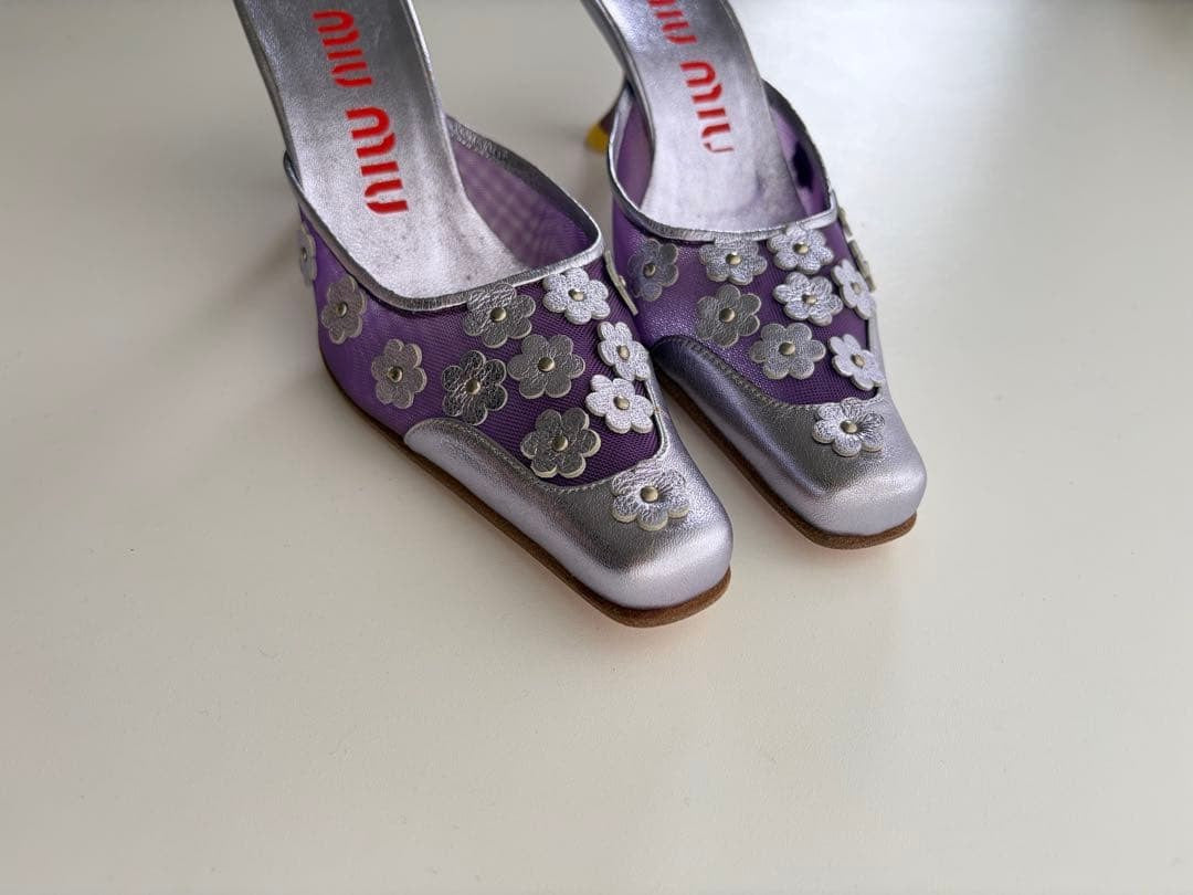 Miu Miu SS99 Floral Mesh Heels
