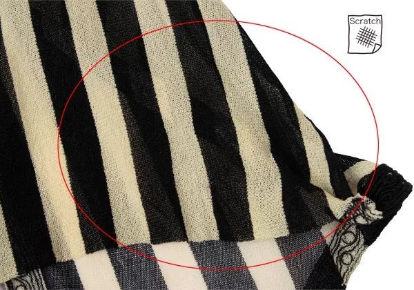Jean Paul Gaultier Vintage Beige Striped Mesh Cardigan