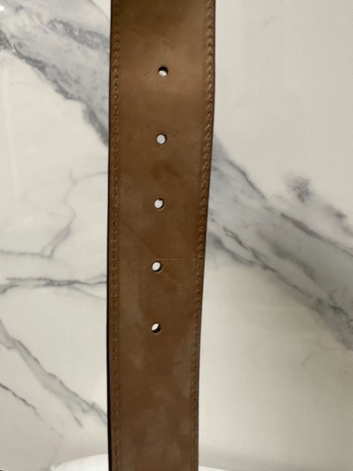 Gucci Pink Double G Embossed Leather Belt