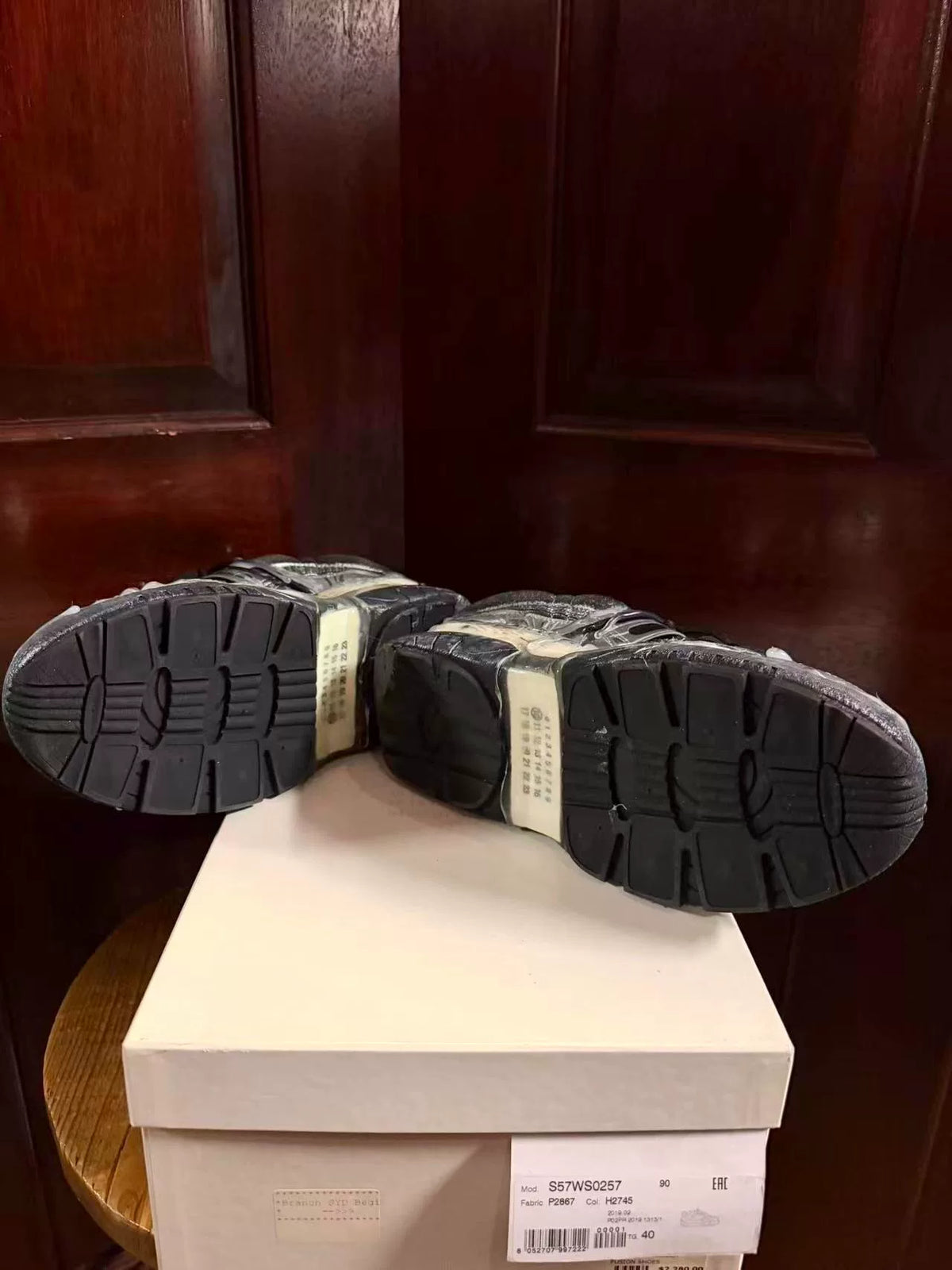 Maison Margiela FW19 Silver Fusion Sneakers