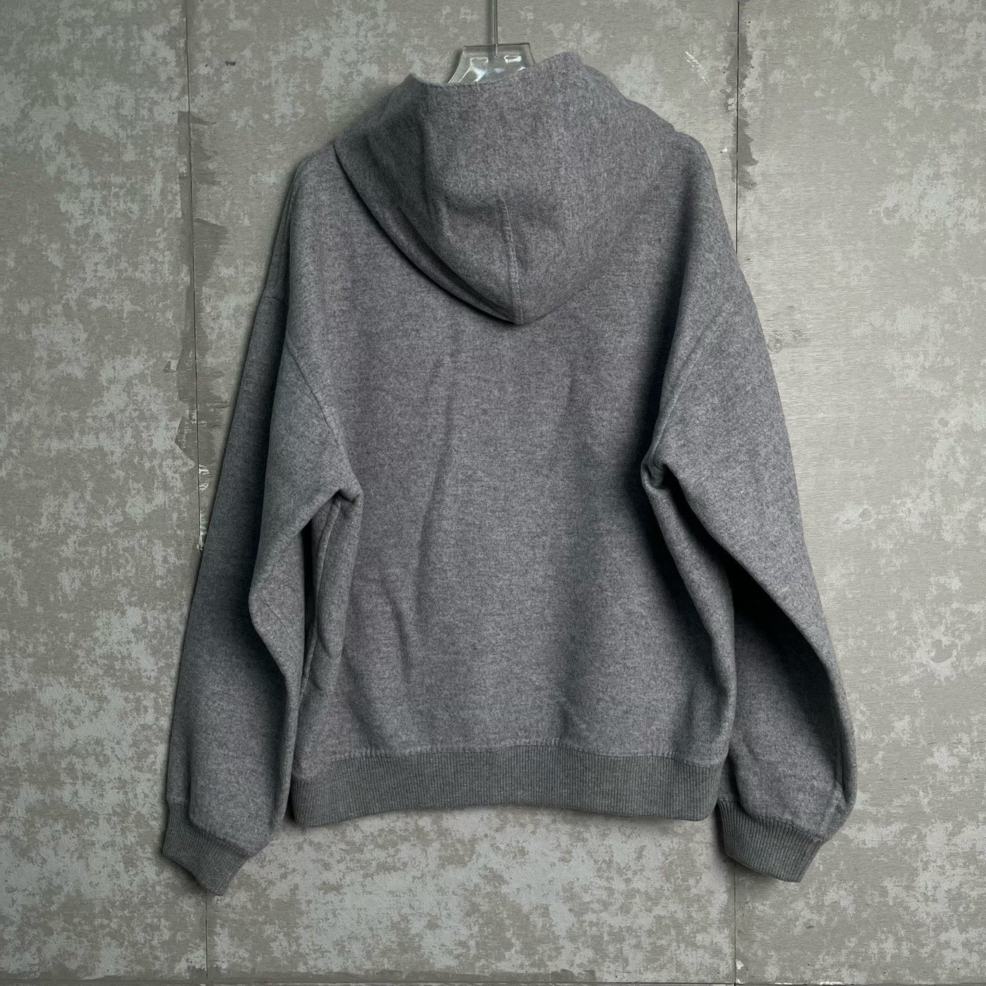 Louis Vuitton Gray Cashmere Leather Logo Hoodie