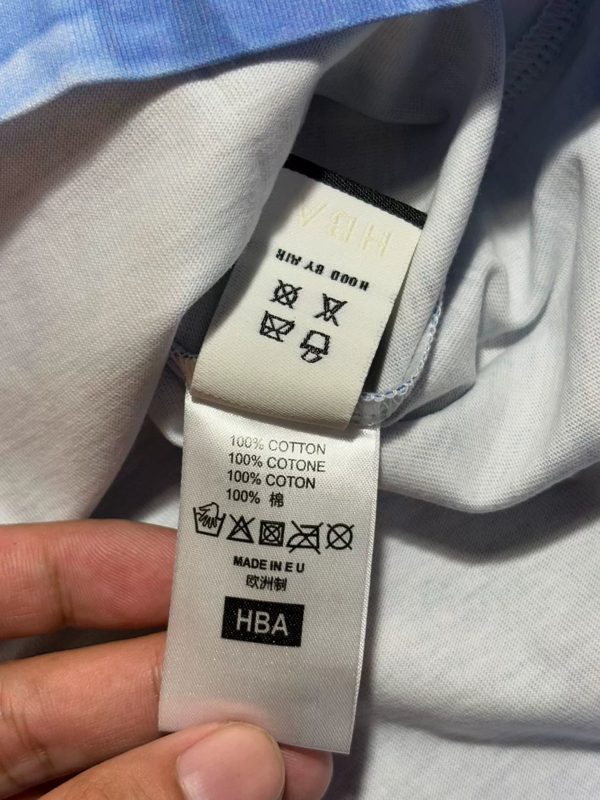 HBA Hood By Air FW15  Allover Seven Wonders Long Sleeve Cotton Tee
