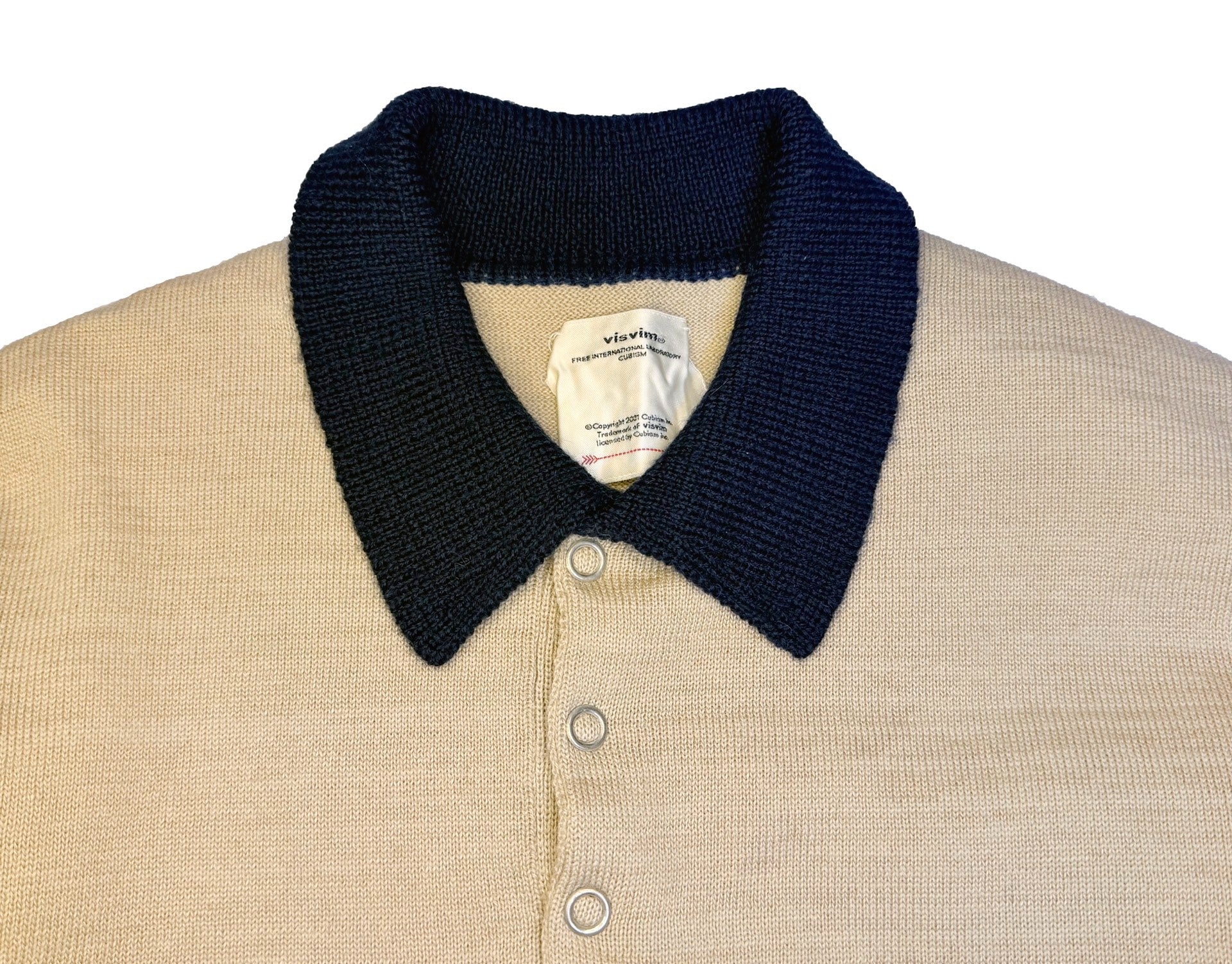 Visvim 22SS Godfrey Knit Long Sleeve Color-Block Sweater