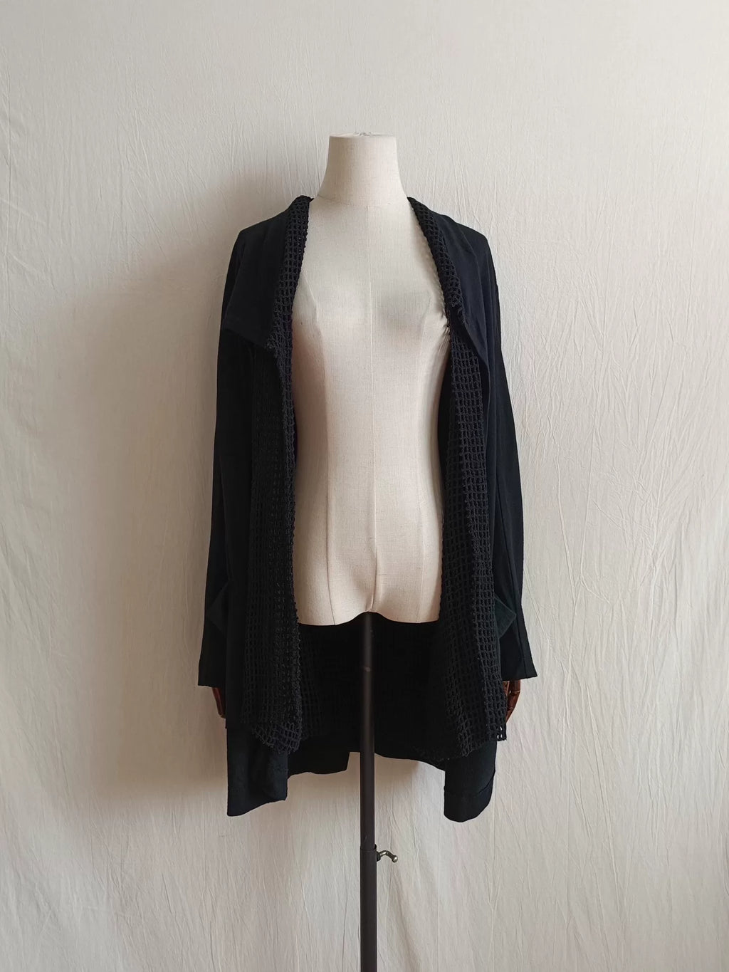 Comme Des Garçons AW91 Wool Open-Front Cardigan