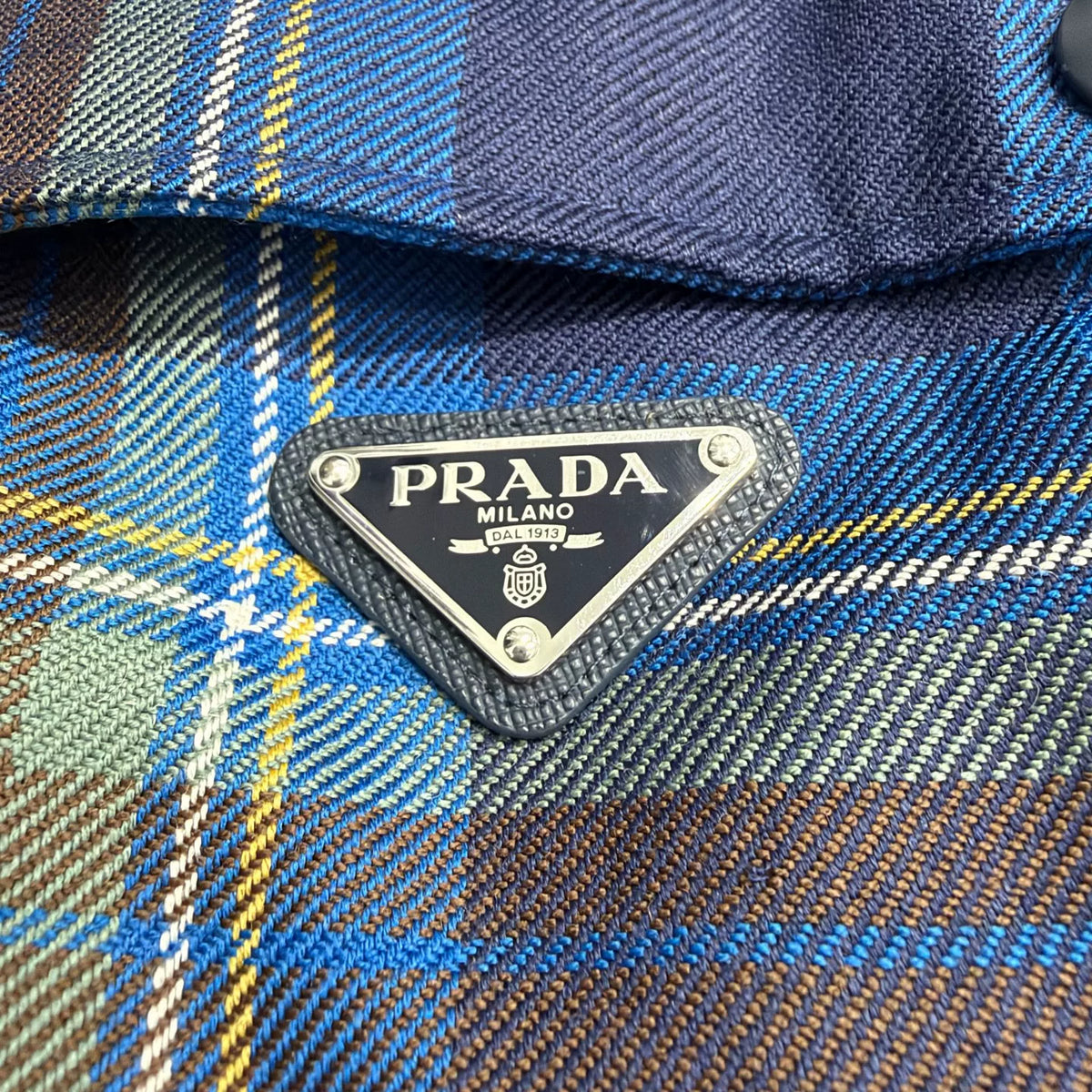 Prada Plaid Wool Cotton Coat