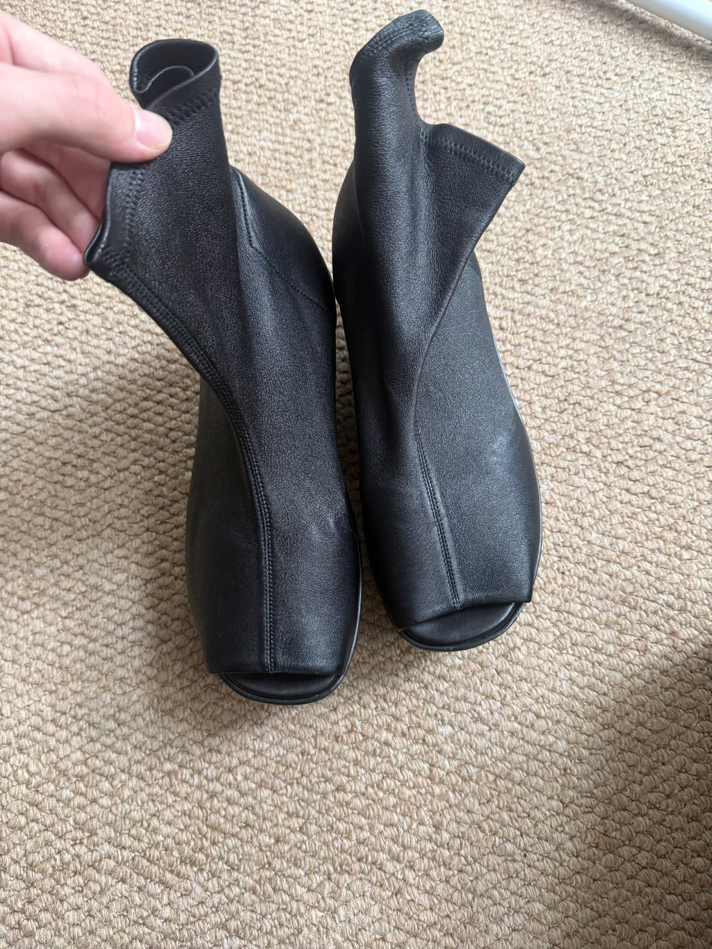 Rick Owens SS15 Lambskin Wooden Clog Boots