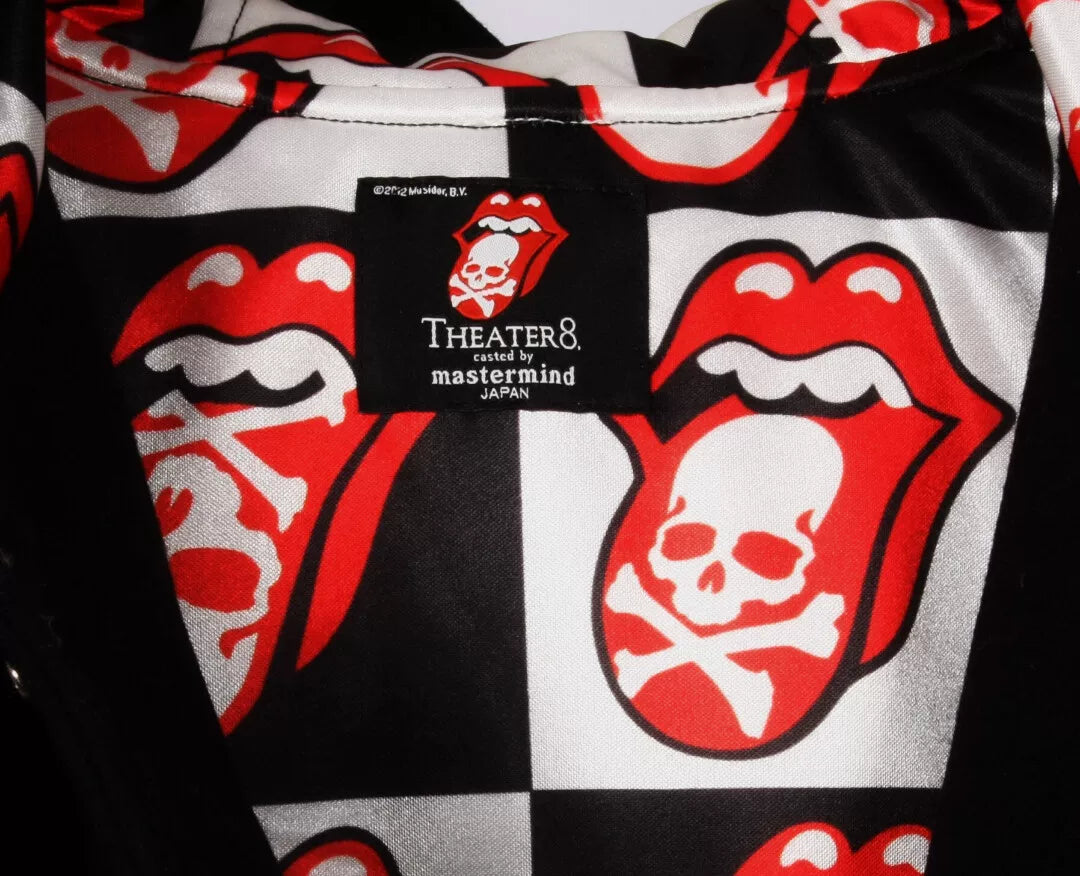 Mastermind Japan Theater8 Rolling Stones Wool Varsity Black Jacket