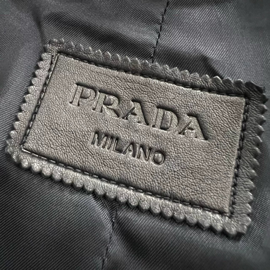 Prada Black Leather Blazer