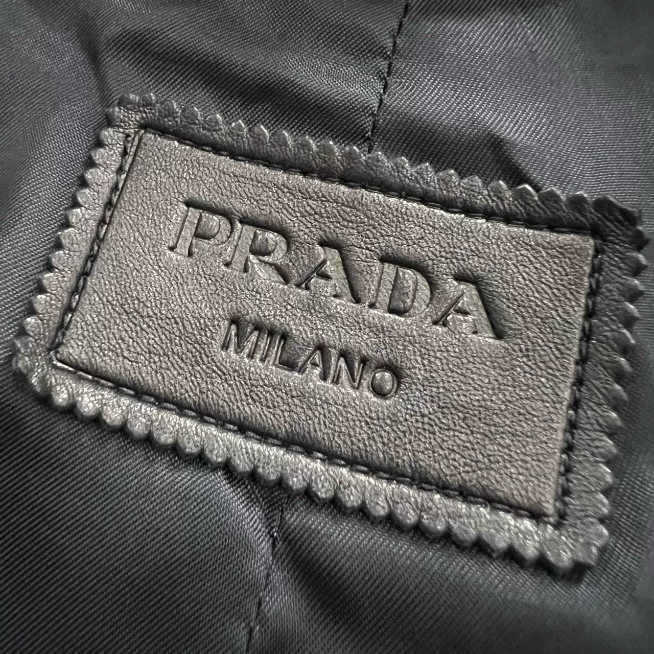 Prada Black Leather Blazer