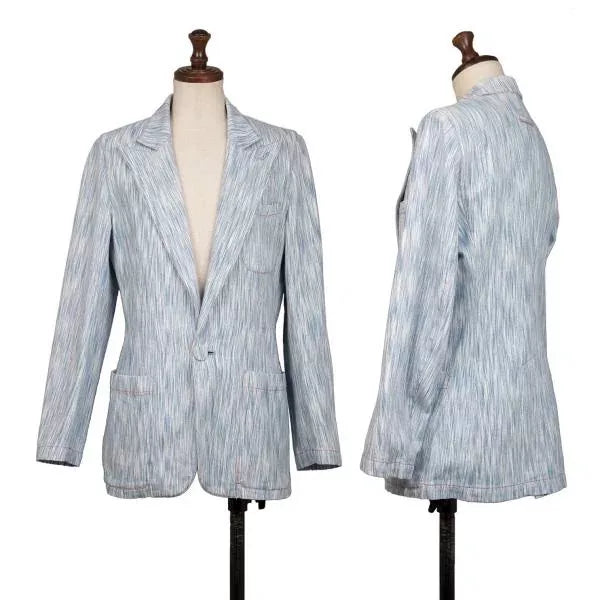 Jean Paul Gaultier Vintage Water-Blue Patterned Blazer