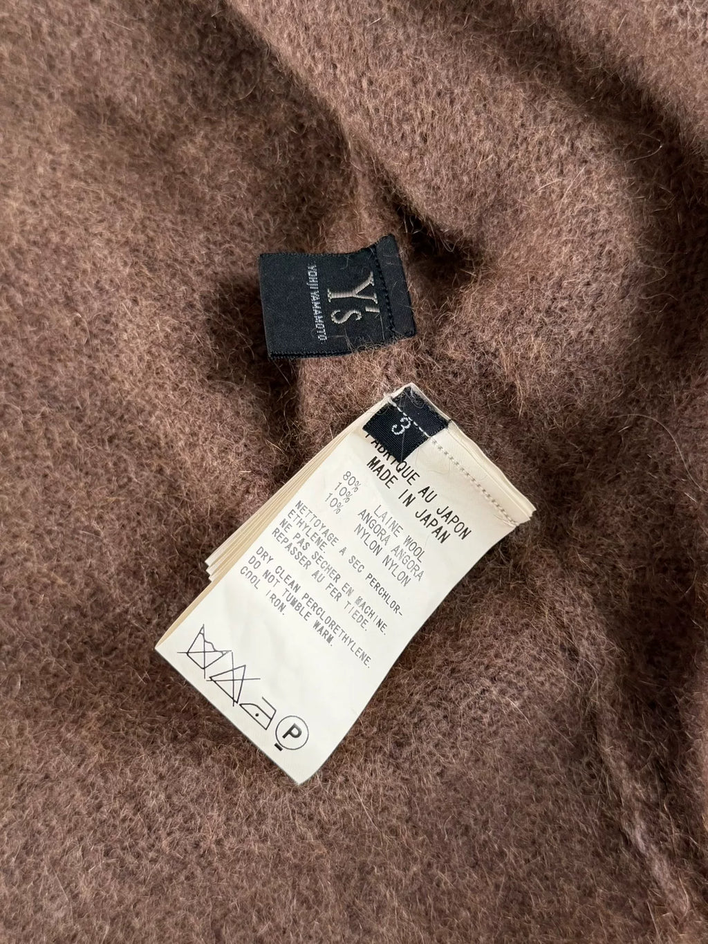 Yohji Yamamoto Color-Block Raglan Angora Knit Sweater