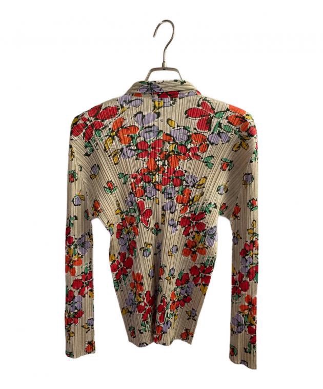 Issey Miyake Floral Pleated Shirt