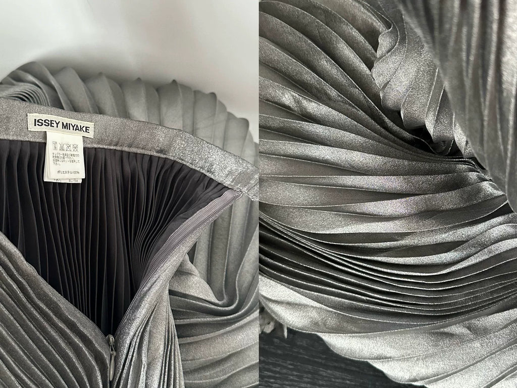 Issey Miyake mainline double-layer burnt distressed skirt