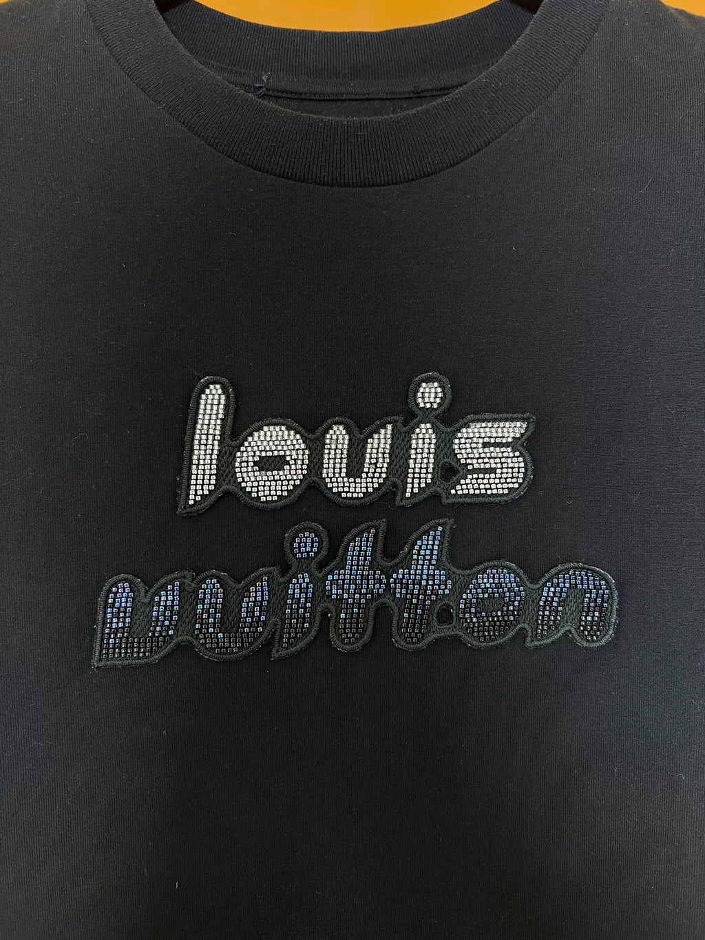 Louis Vuitton Crystal Logo Short Sleeve Top
