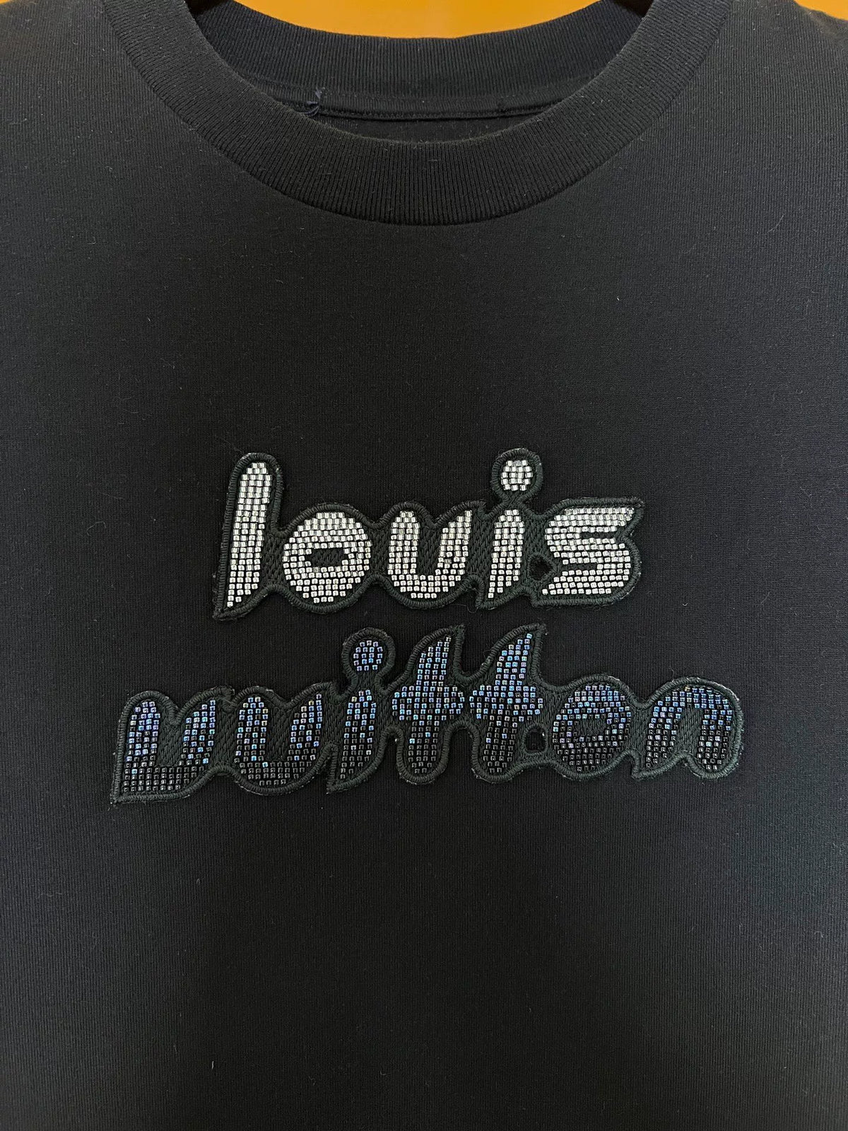 Louis Vuitton Crystal Logo Short Sleeve Top