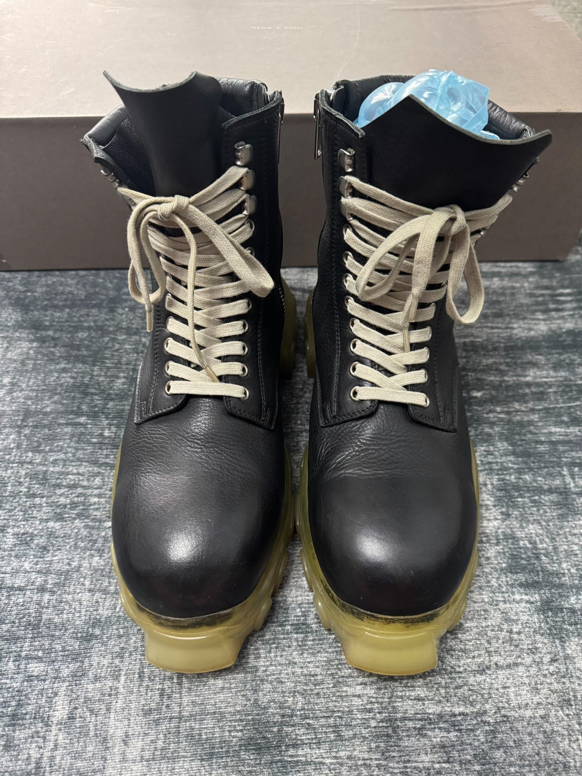 Rick Owens Transparent Octopus Sole Military Boots