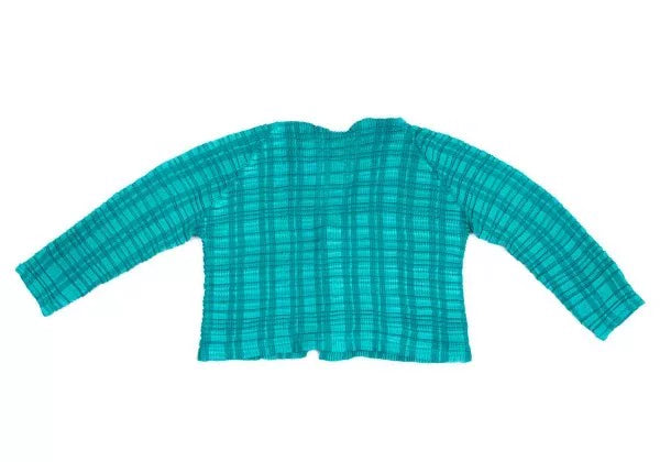 Issey Miyake Vintage Green Pleated Top