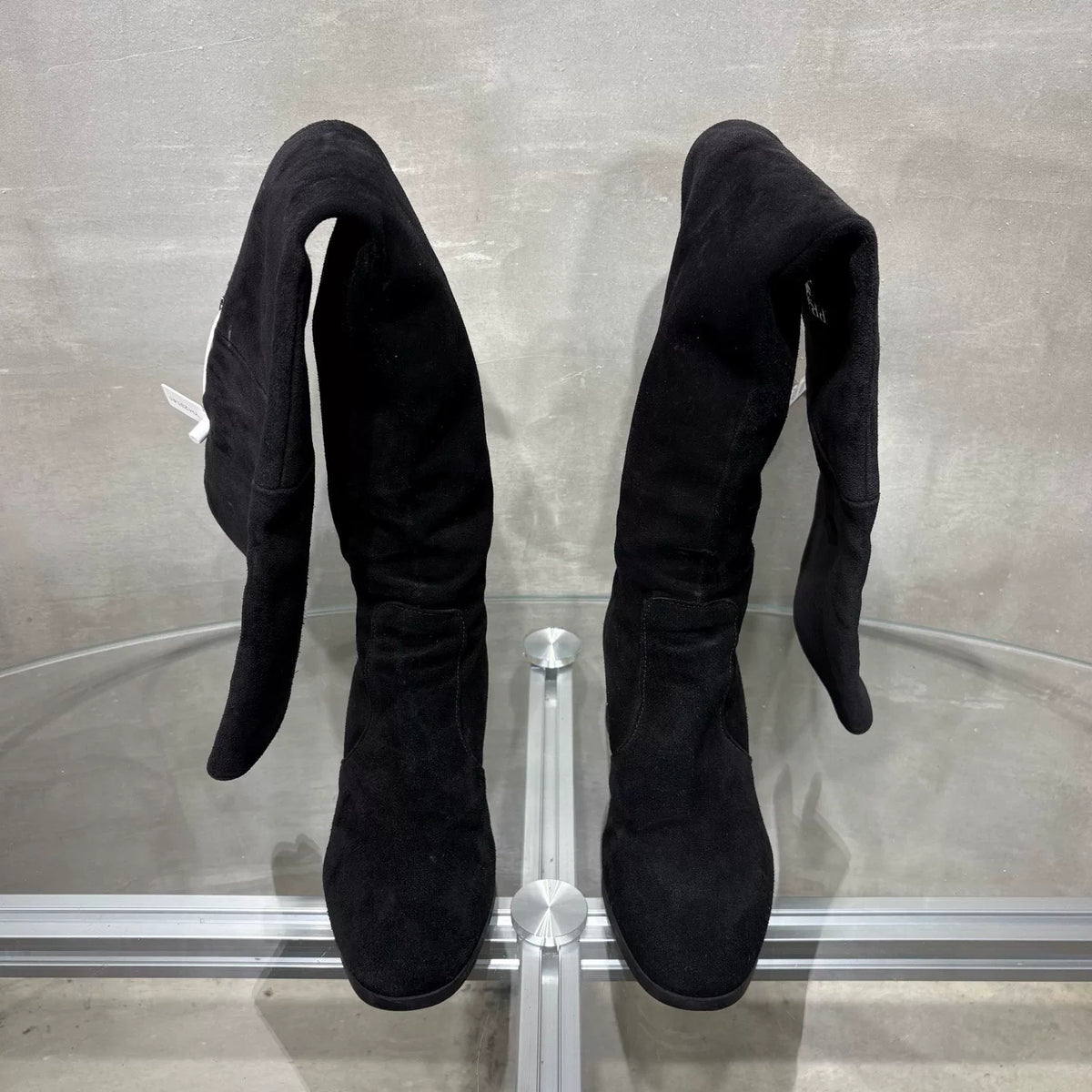Prada black high-heel long boots