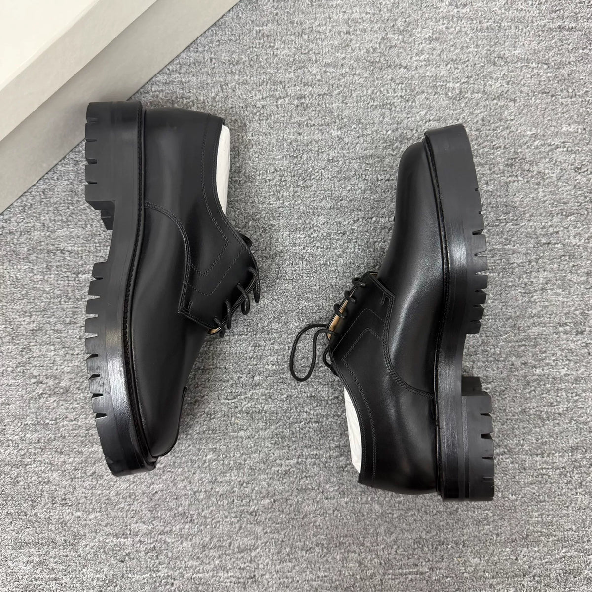 Maison Margiela Tabi Split Toe Chunky Sole Leather Loafers