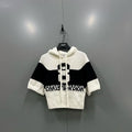 Dior Color-Blocked Logo Cashmere Hoodie
