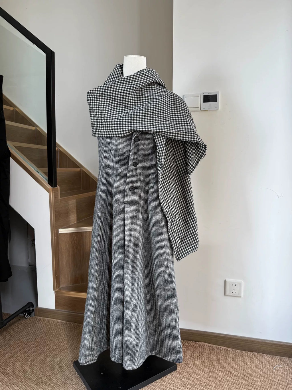 Yohji Yamamoto AW22 Houndstooth Scarf
