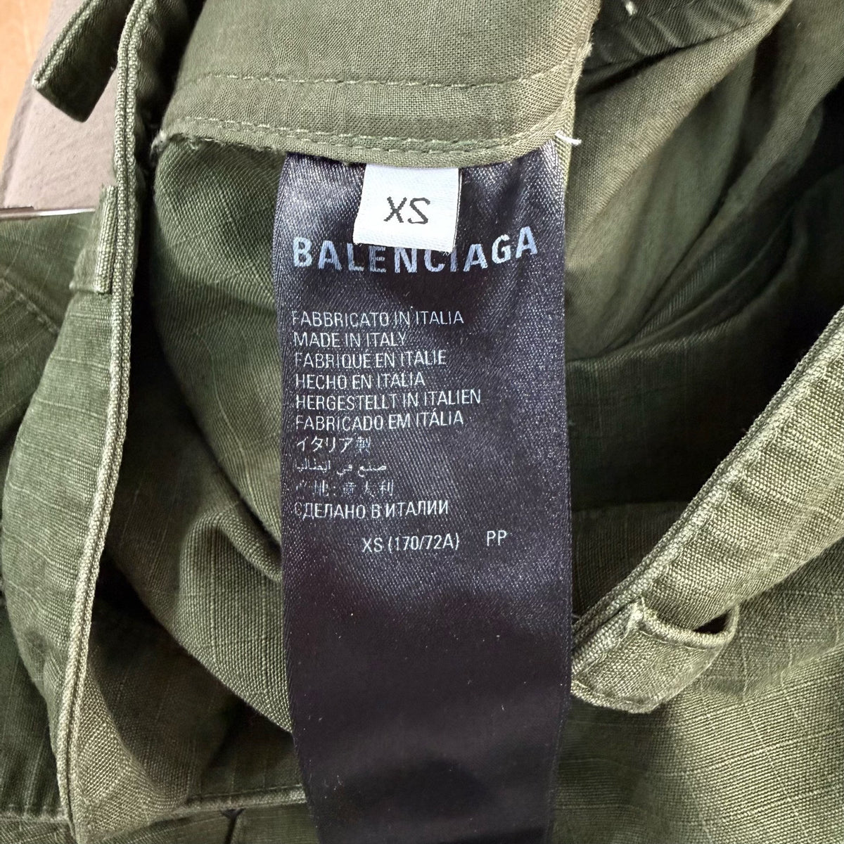 Balenciaga Unifit Olive Cargo Pants