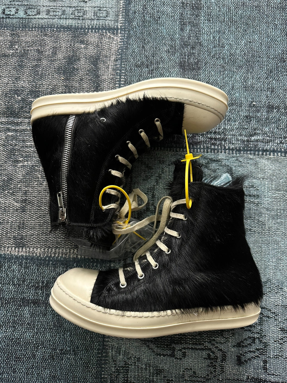 Rick Owens Horsehair High-Top Sneakers