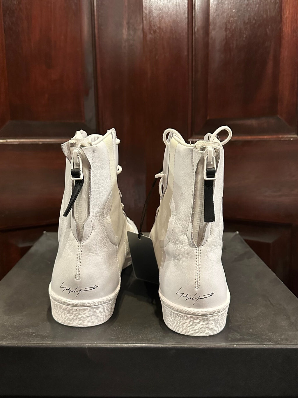 Yohji Yamamoto × Adidas Y3 White Punk Superstar Shell-Toe Leather Sneakers