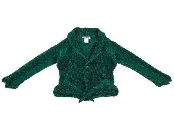 Issey Miyake Vintage Green Line Pleated Top