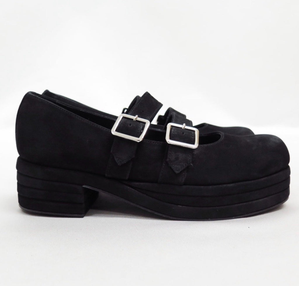 Comme Des Garçons 1990s Double-Buckle Chunky Mary Jane Heels